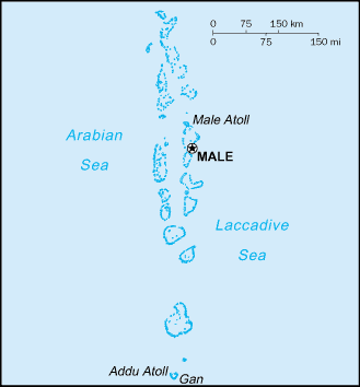 Map of the Maldives