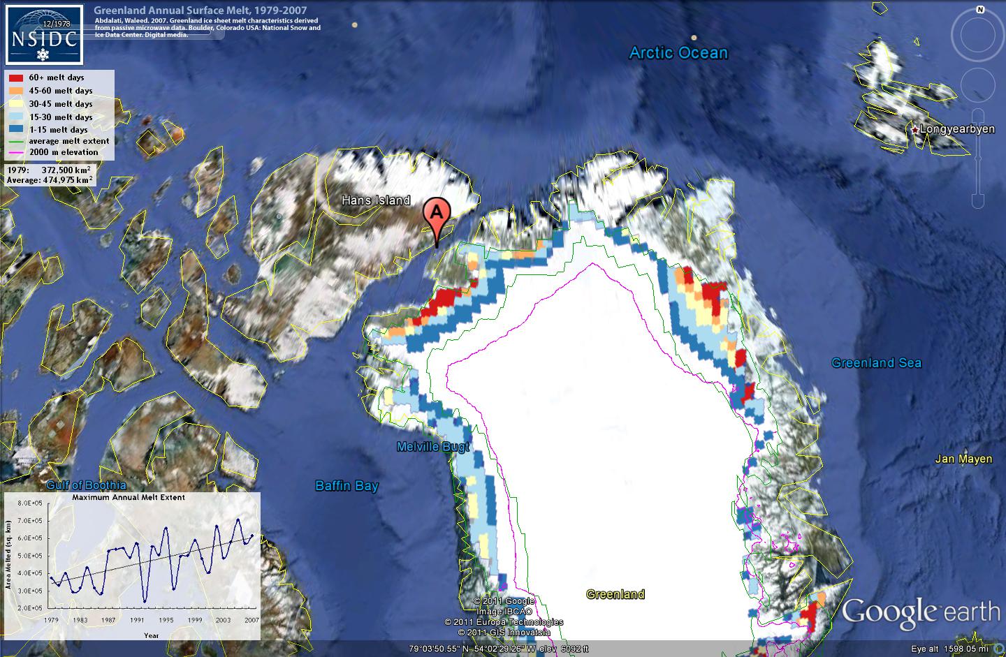 Hans Island and Greenlandic Ice Melt