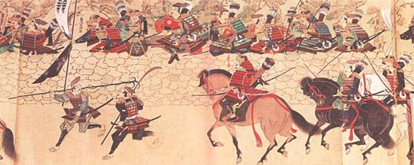 Samurai fighting Mongolian Invaders