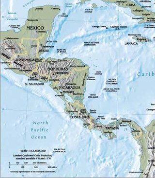 Map of Central America