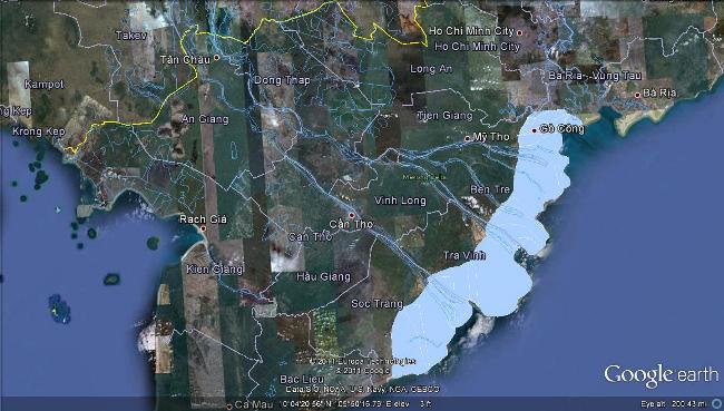 Potential Flood Extent in the Mekong Delta