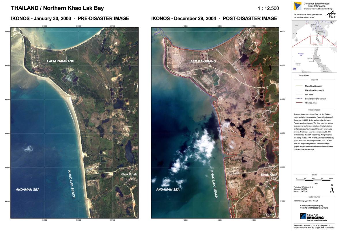 Satellite Image of Thailand's West Coast