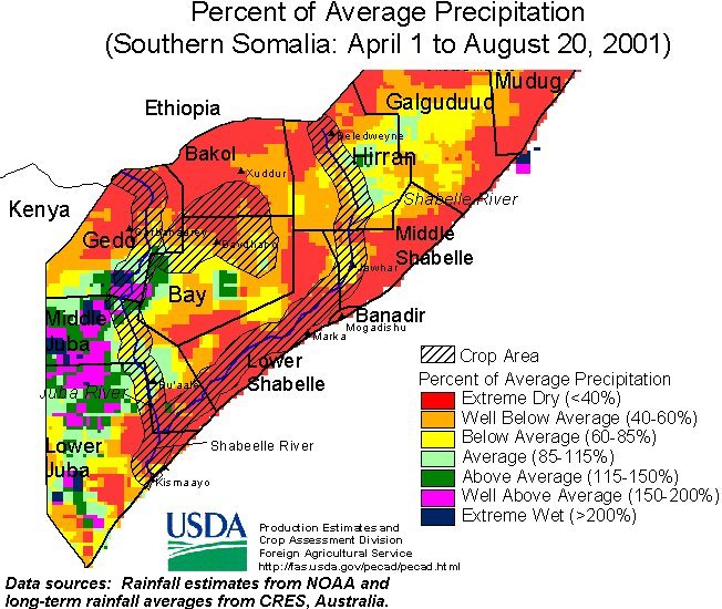 USDA Rainfall Map