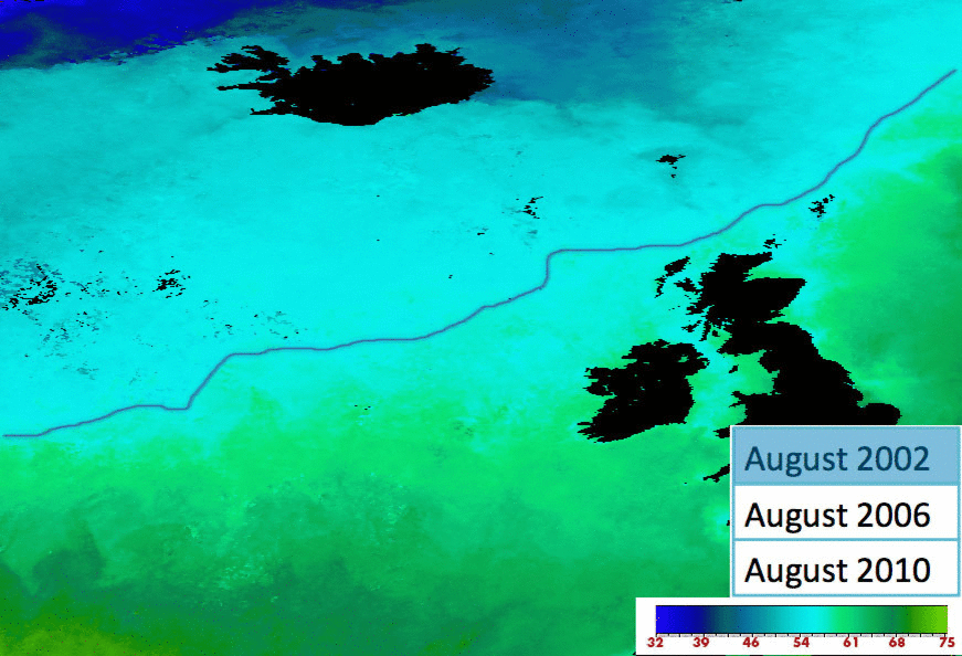 August Sea Surface Temperatures: 2002, 2006, 2010.
