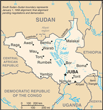 Map of South Sudan