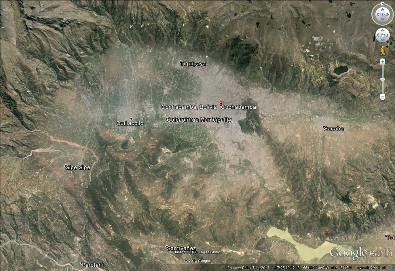 cochabamba close up map